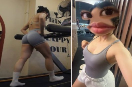 Gymer mông lớn áp đảo cậu nhỏ bé nhỏ